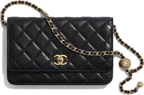 chanel pochette mit kette schwarz|Clutch mit kette .